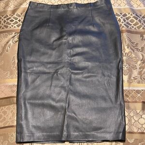 Forever 21 Black Faux Leather Pencil Skirt